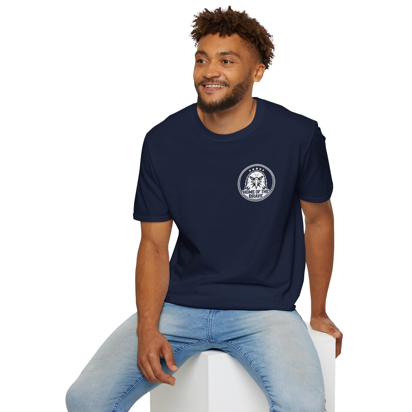 T-Shirt — 'Home of the Brave' Eagle Patriotic Graphic Tee