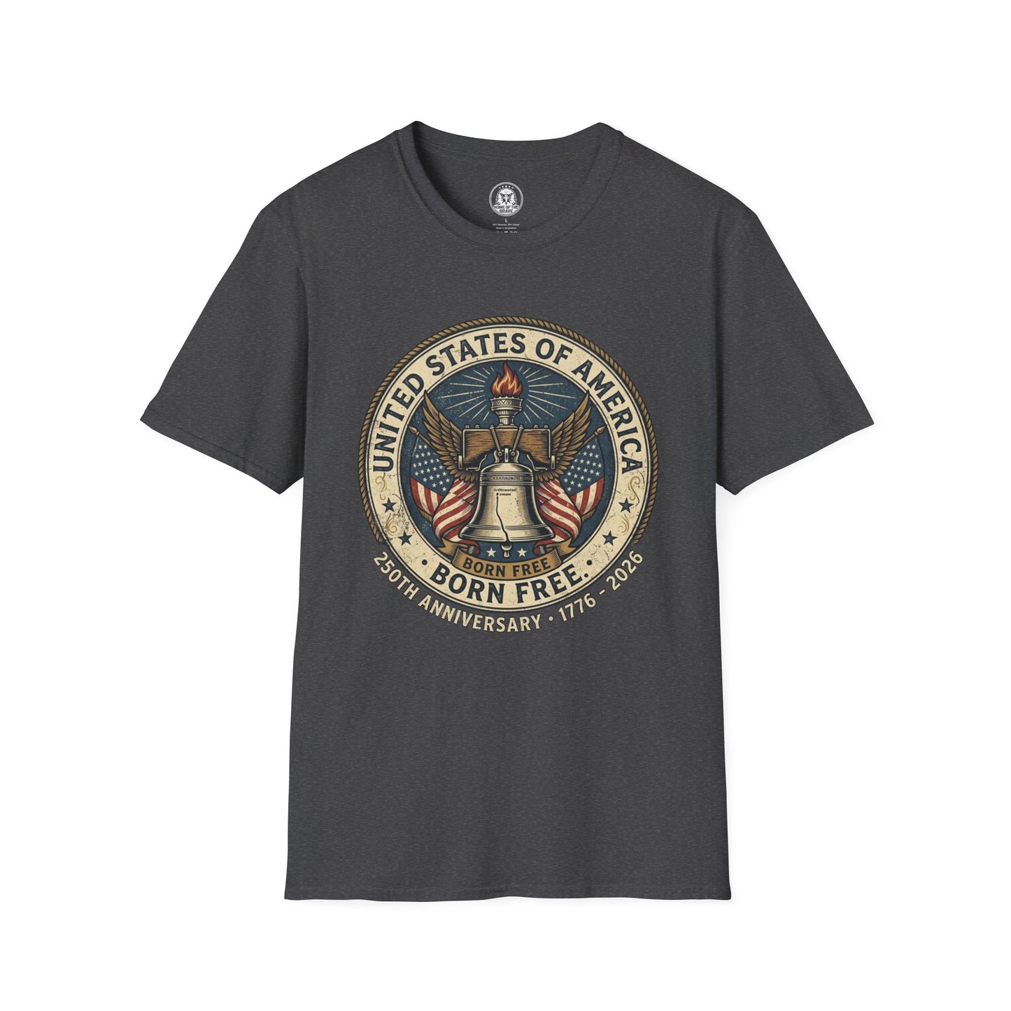 Liberty Bell Emblem T-Shirt — United States of America Vintage Flag Design