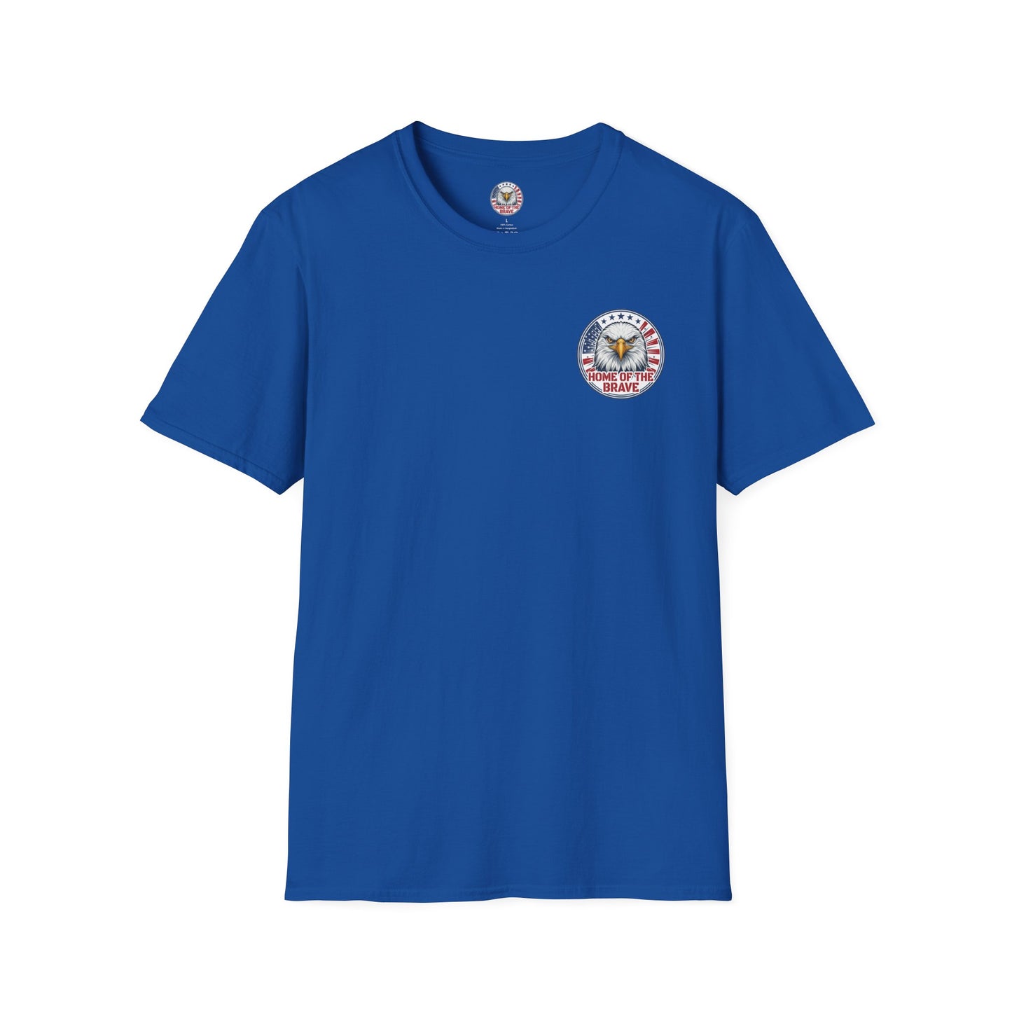 Home of the Brave Eagle T-Shirt — George & Ben Guitars Patriotic USA Flag Tee