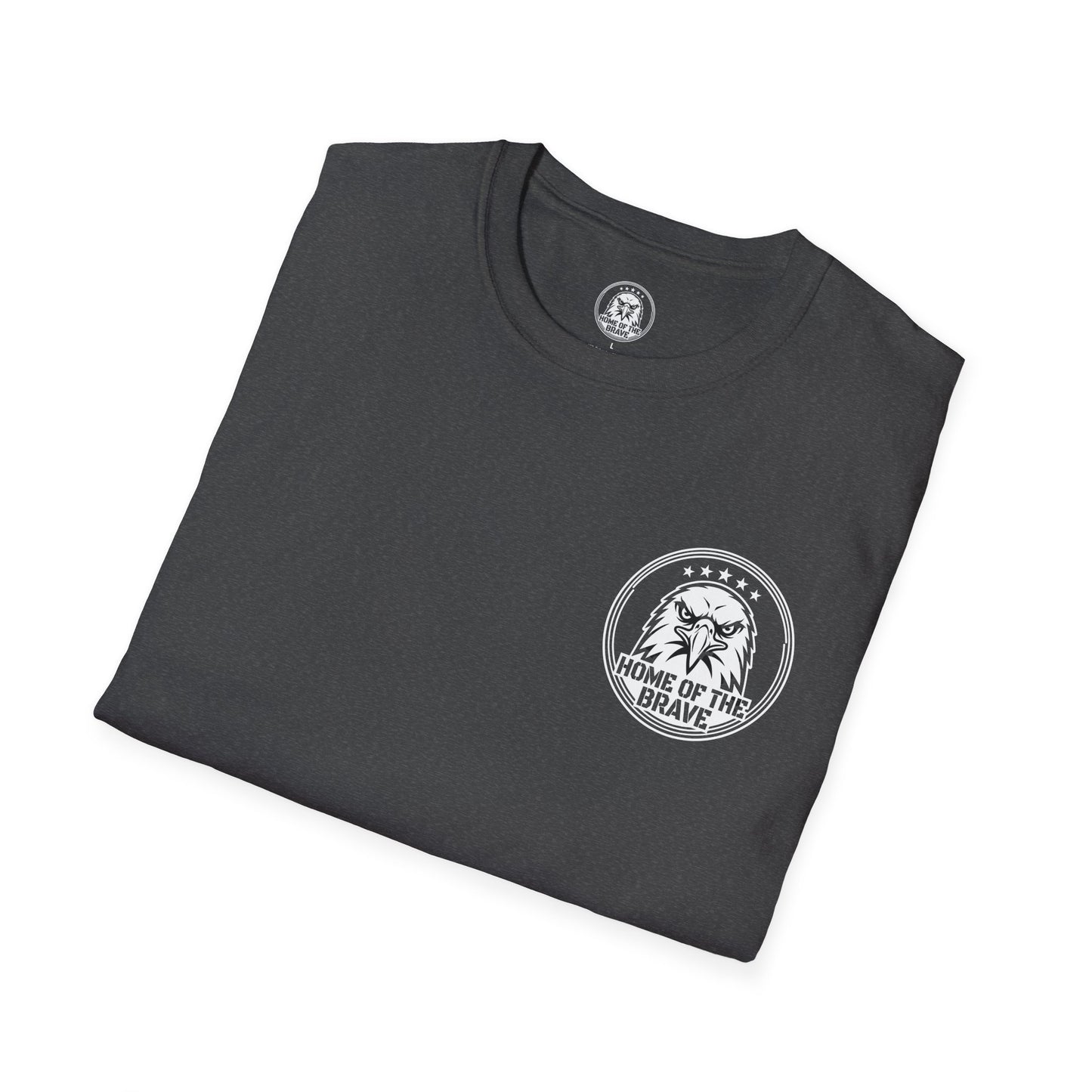 T-Shirt — 'Home of the Brave' Eagle Patriotic Graphic Tee