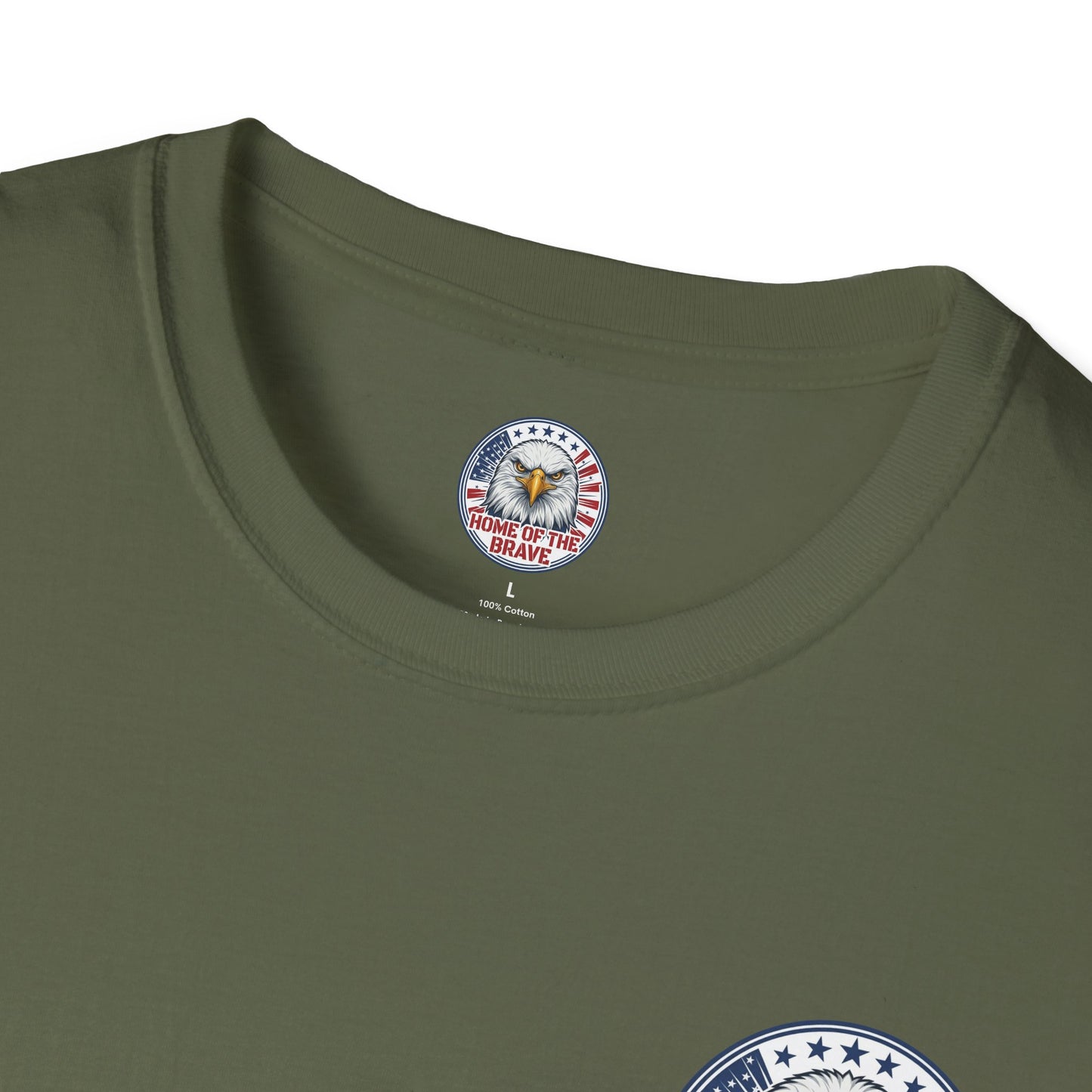 Home of the Brave Eagle T-Shirt — George & Ben Guitars Patriotic USA Flag Tee
