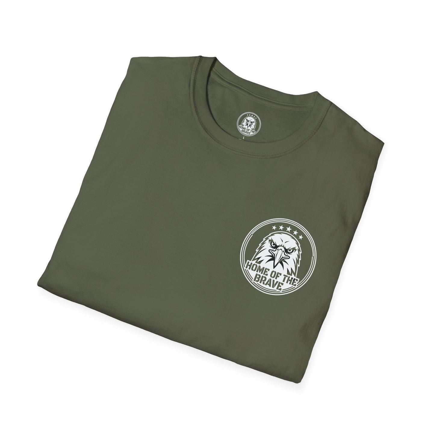 T-Shirt — 'Home of the Brave' Eagle Patriotic Graphic Tee