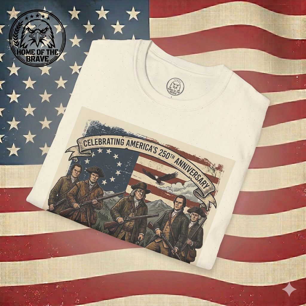 1776–2026 'At The Ready' Historical Patriots T-Shirt — Celebrating America's 250th Anniversary