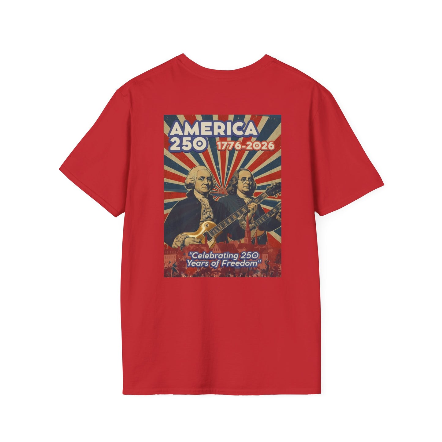 Home of the Brave Eagle T-Shirt — George & Ben Guitars Patriotic USA Flag Tee