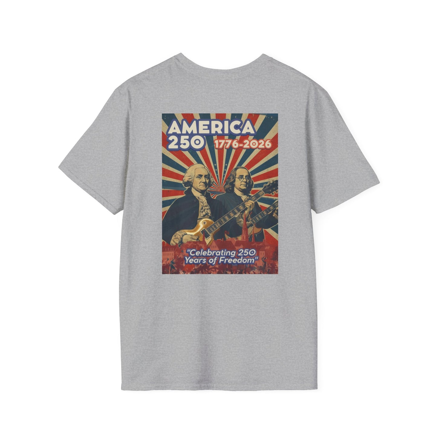 Home of the Brave Eagle T-Shirt — George & Ben Guitars Patriotic USA Flag Tee