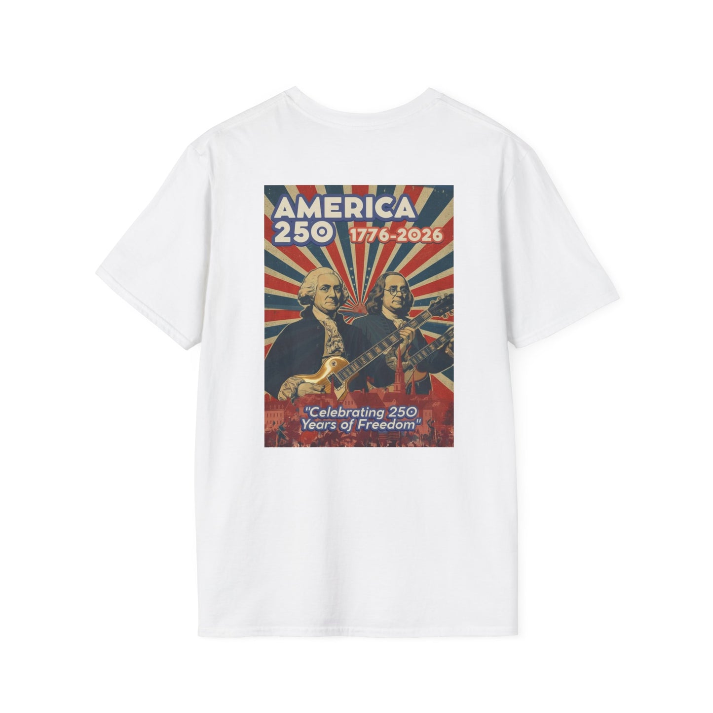 Home of the Brave Eagle T-Shirt — George & Ben Guitars Patriotic USA Flag Tee