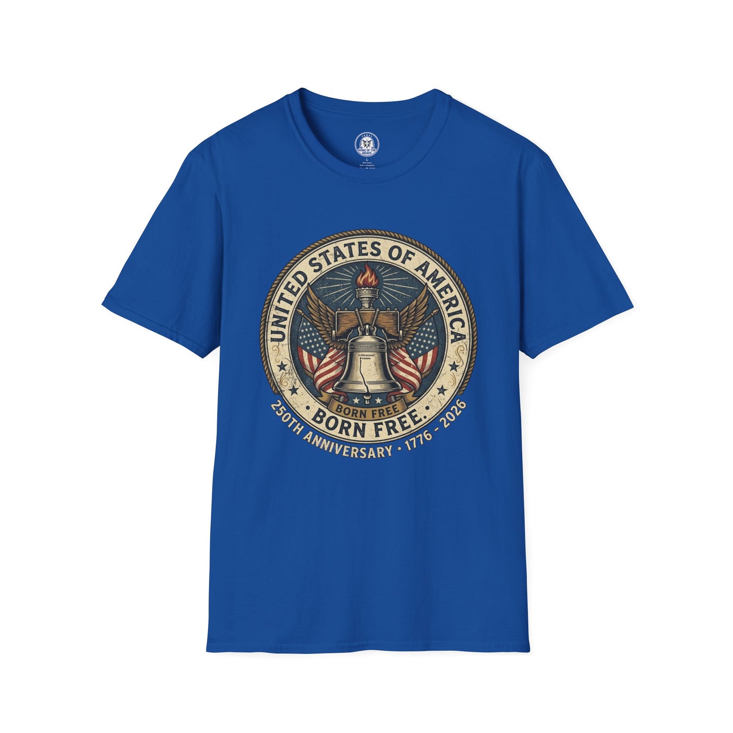 Liberty Bell Emblem T-Shirt — United States of America Vintage Flag Design