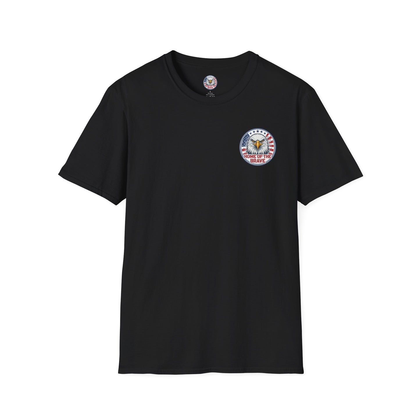 Home of the Brave Eagle T-Shirt — George & Ben Guitars Patriotic USA Flag Tee