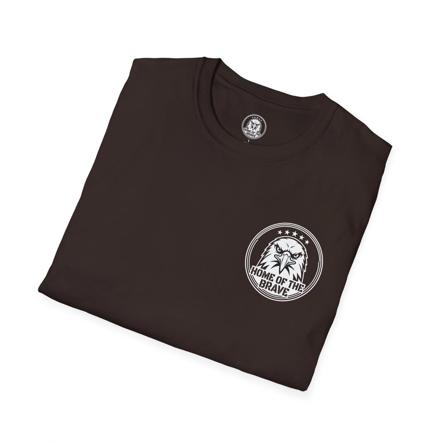 T-Shirt — 'Home of the Brave' Eagle Patriotic Graphic Tee