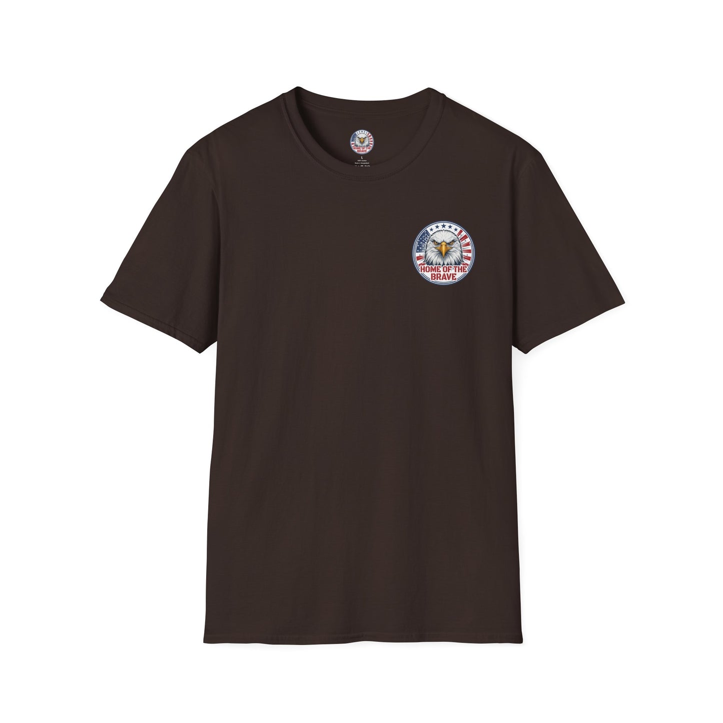 Home of the Brave Eagle T-Shirt — George & Ben Guitars Patriotic USA Flag Tee