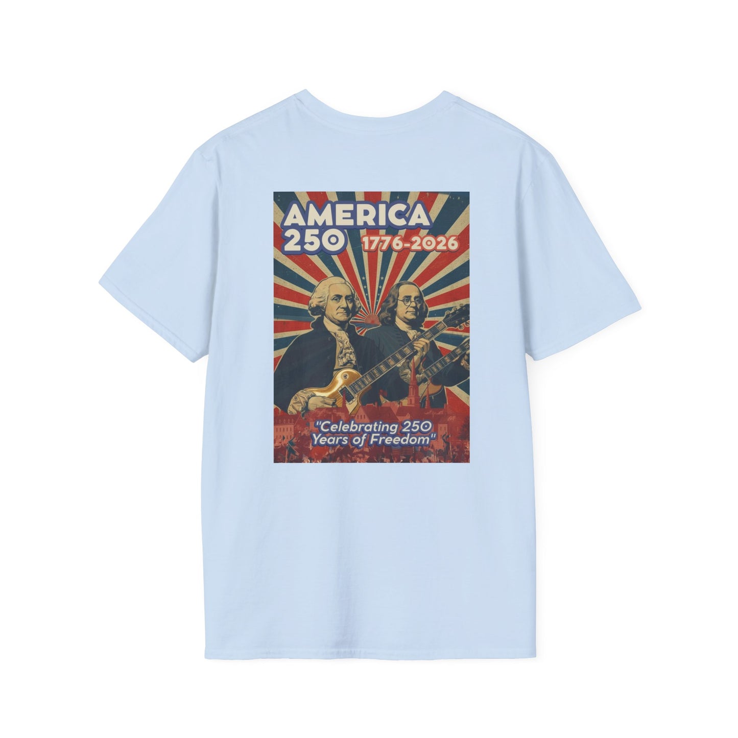 Home of the Brave Eagle T-Shirt — George & Ben Guitars Patriotic USA Flag Tee