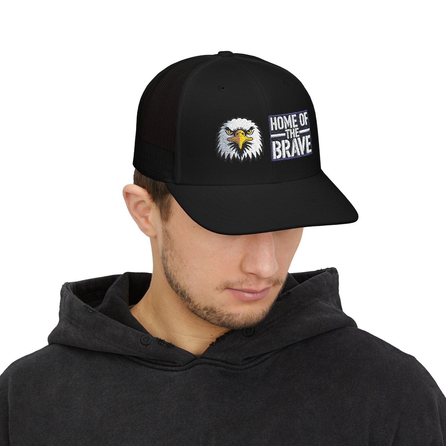 Home of the Brave Eagle Snapback Trucker Cap