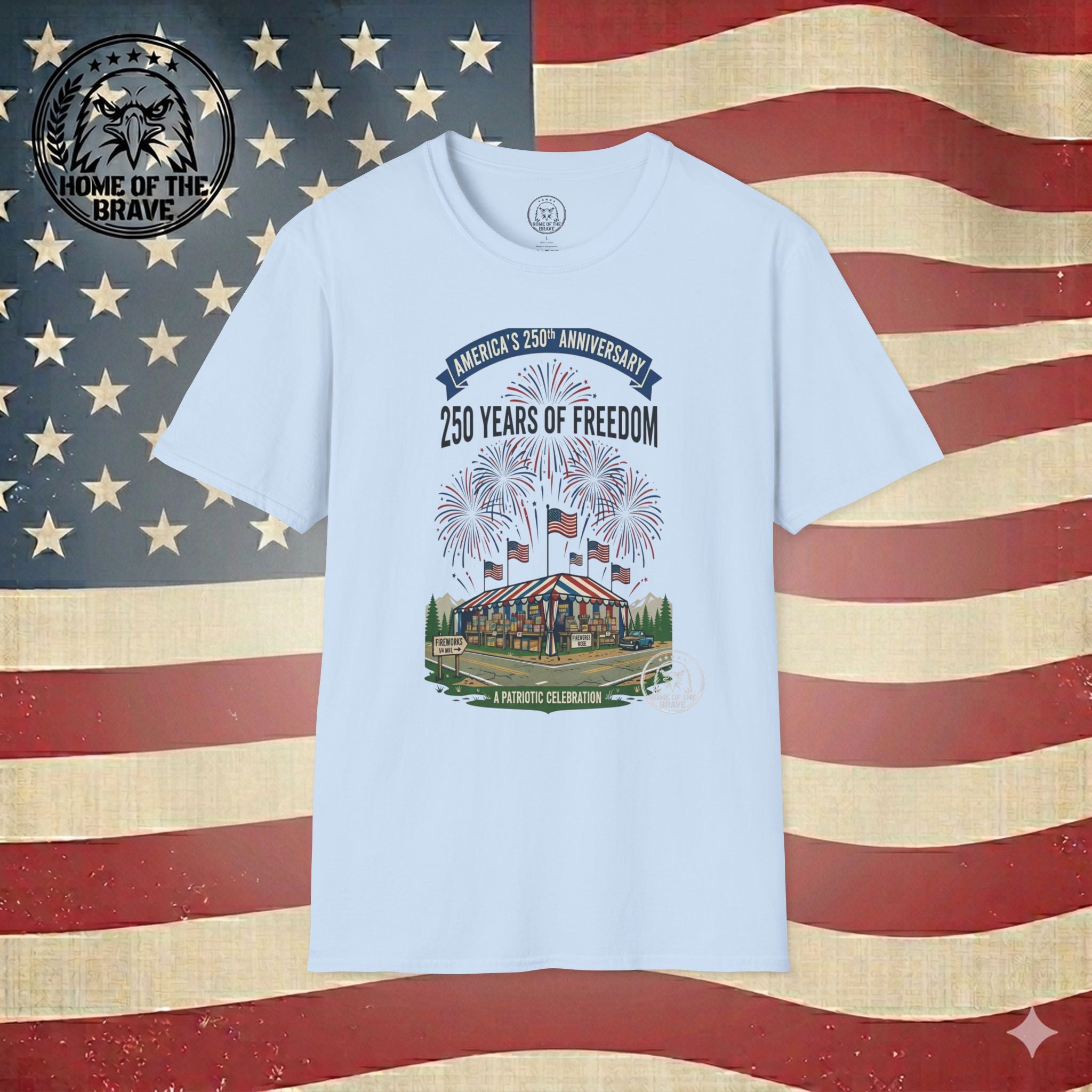 250 Years of Freedom T-Shirt – American Independence Celebration Tee