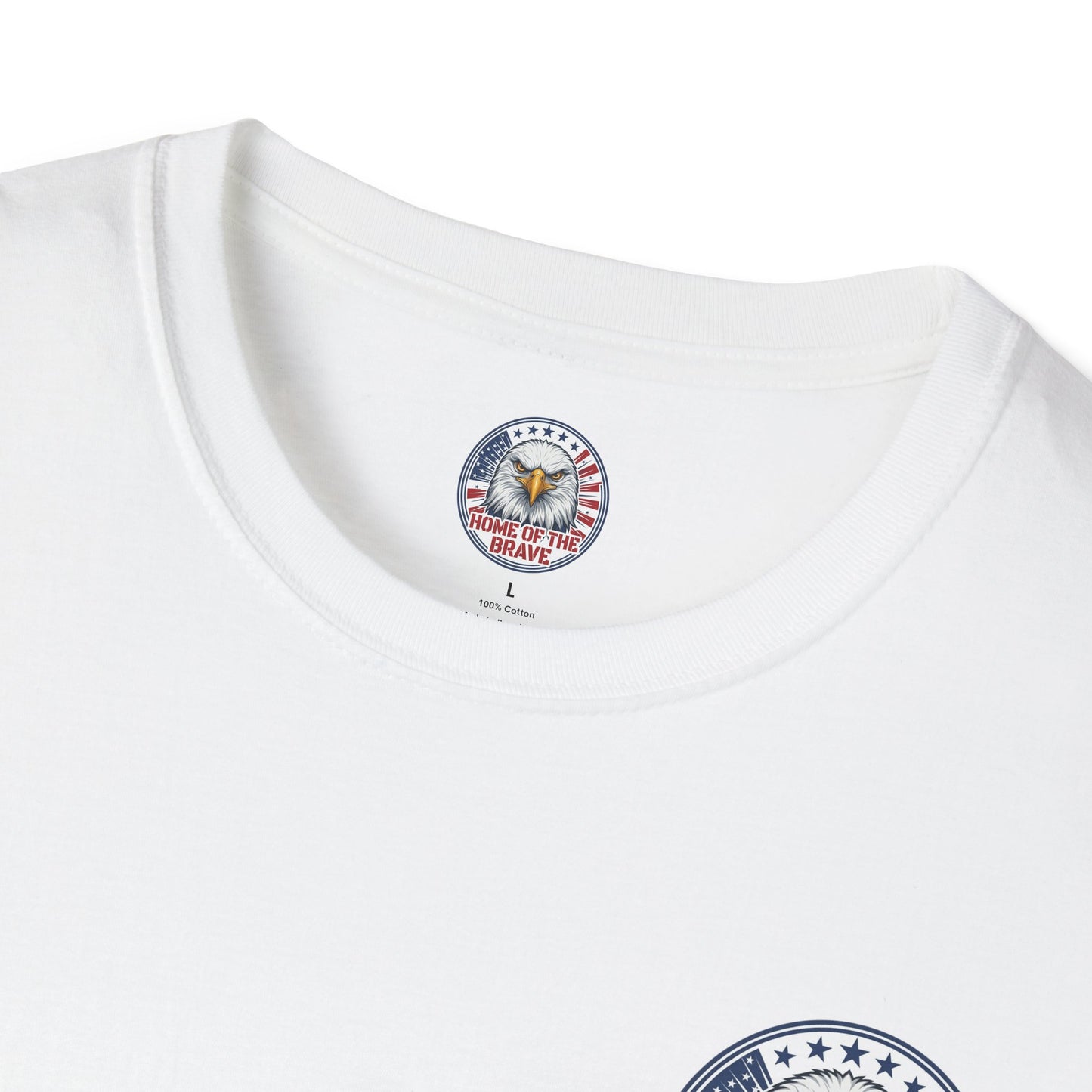 Home of the Brave Eagle T-Shirt — George & Ben Guitars Patriotic USA Flag Tee
