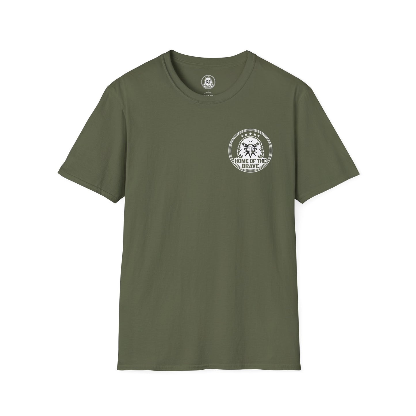 T-Shirt — 'Home of the Brave' Eagle Patriotic Graphic Tee