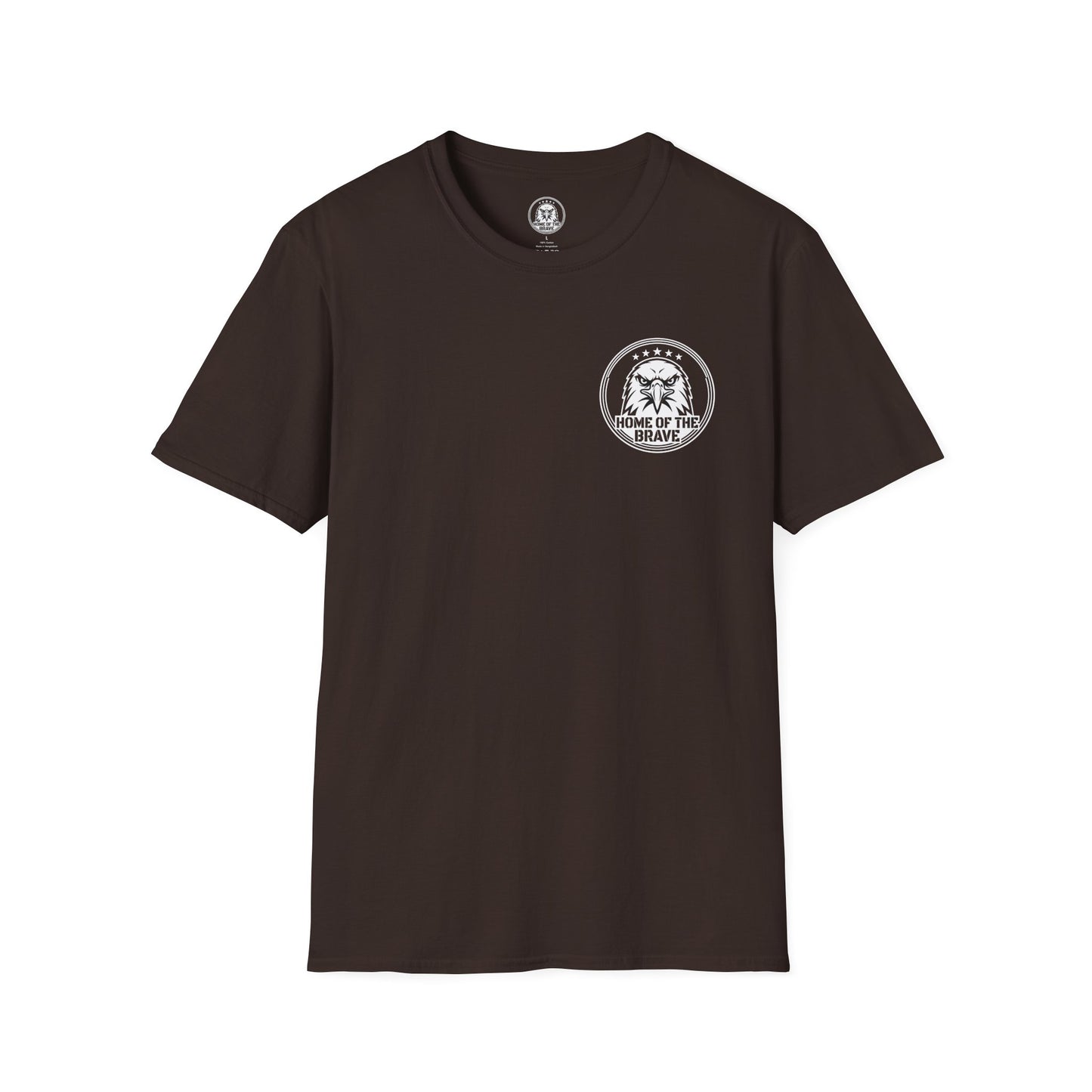 T-Shirt — 'Home of the Brave' Eagle Patriotic Graphic Tee