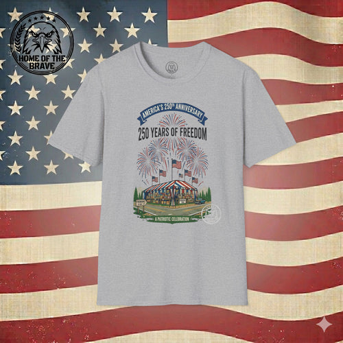 250 Years of Freedom T-Shirt – American Independence Celebration Tee