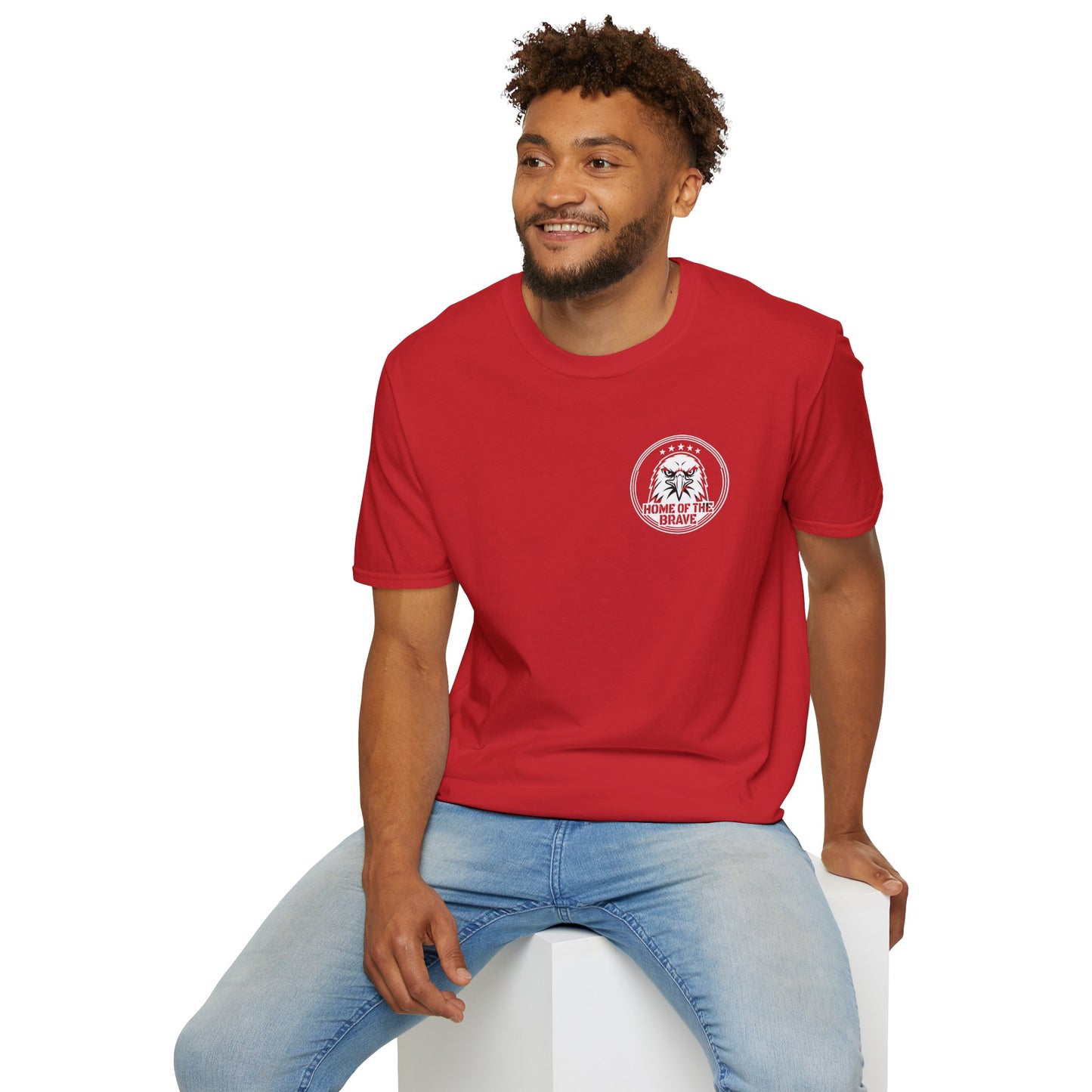 T-Shirt — 'Home of the Brave' Eagle Patriotic Graphic Tee
