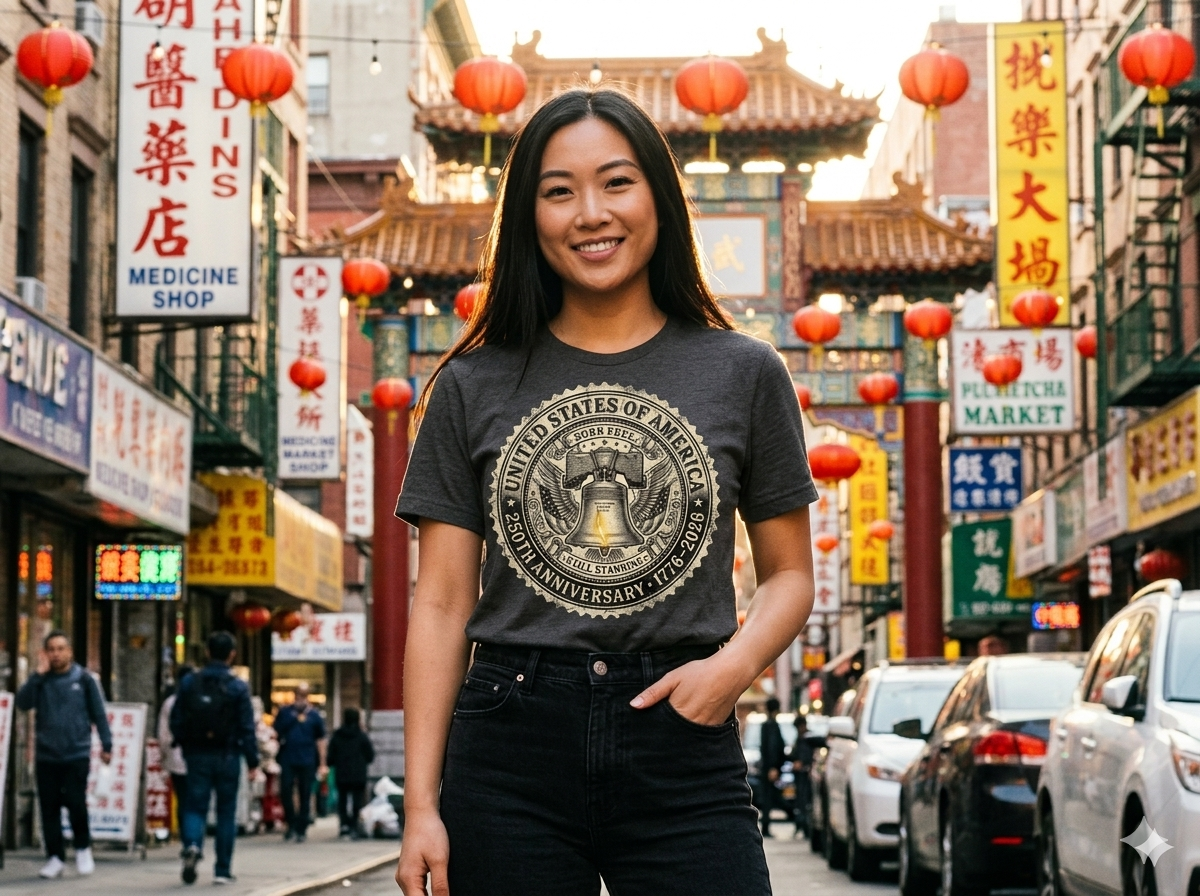 Liberty Bell Emblem T-Shirt — United States of America Vintage Flag Design