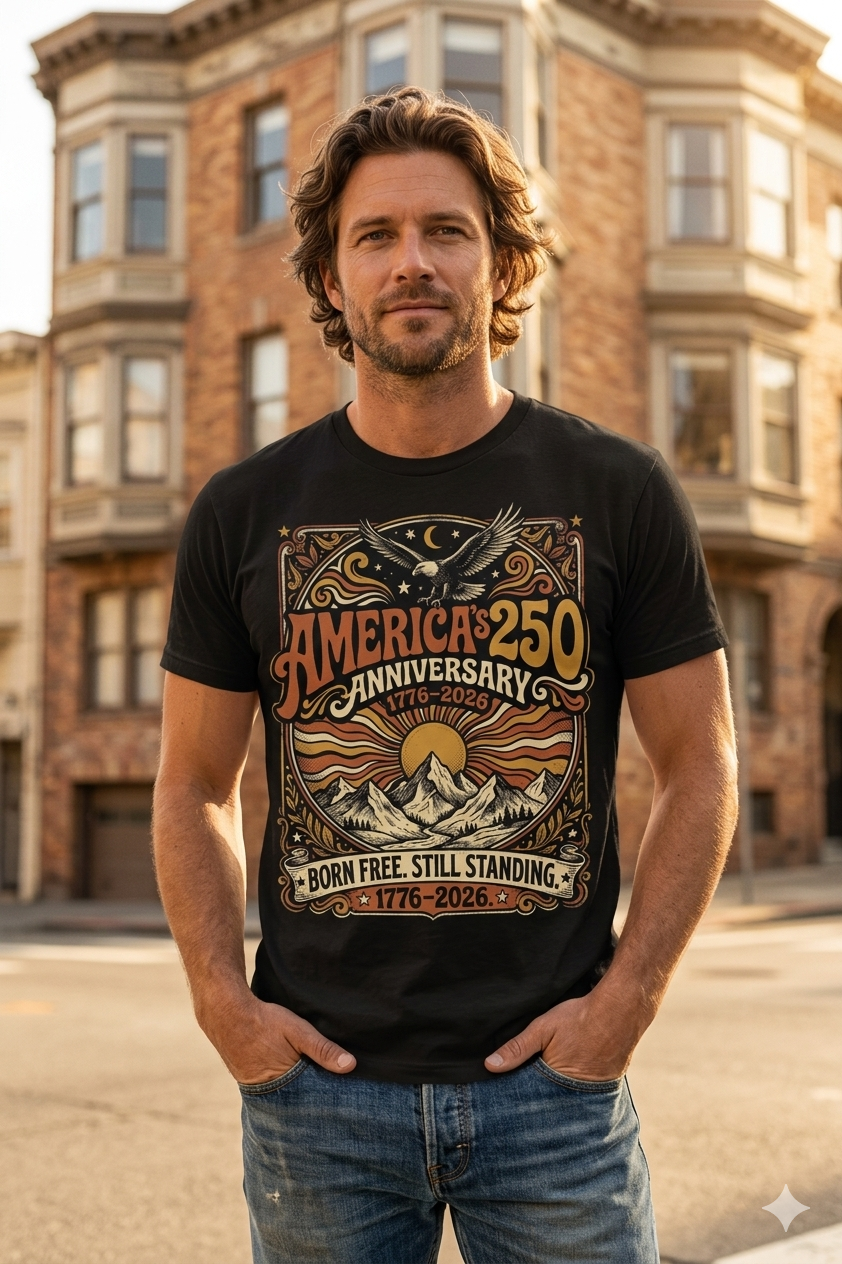 America's 250th Anniversary T‑Shirt — 1776–2026 Patriotic Eagle Graphic