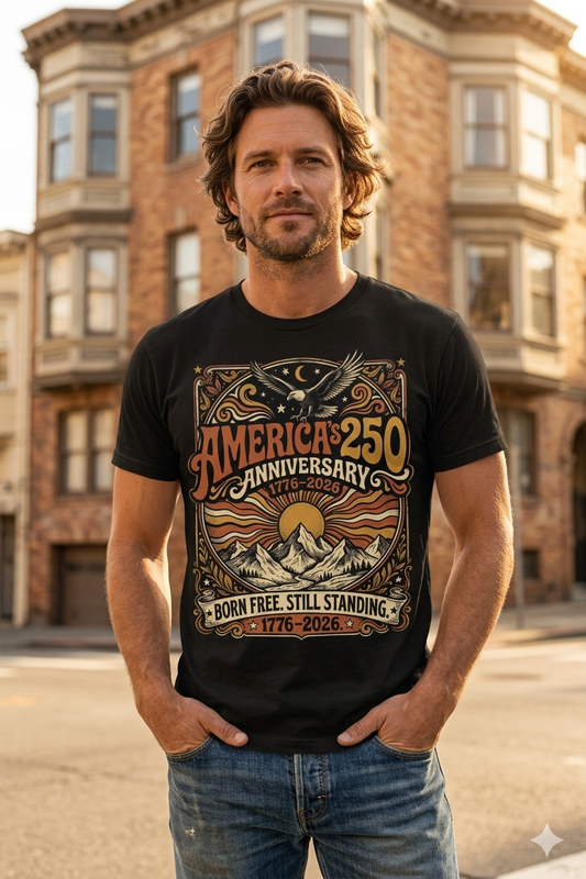 America's 250th Anniversary T‑Shirt — 1776–2026 Patriotic Eagle Graphic