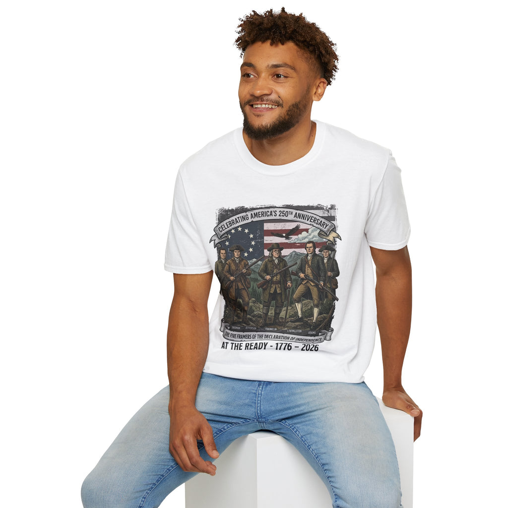 1776–2026 'At The Ready' Historical Patriots T-Shirt — Celebrating America's 250th Anniversary