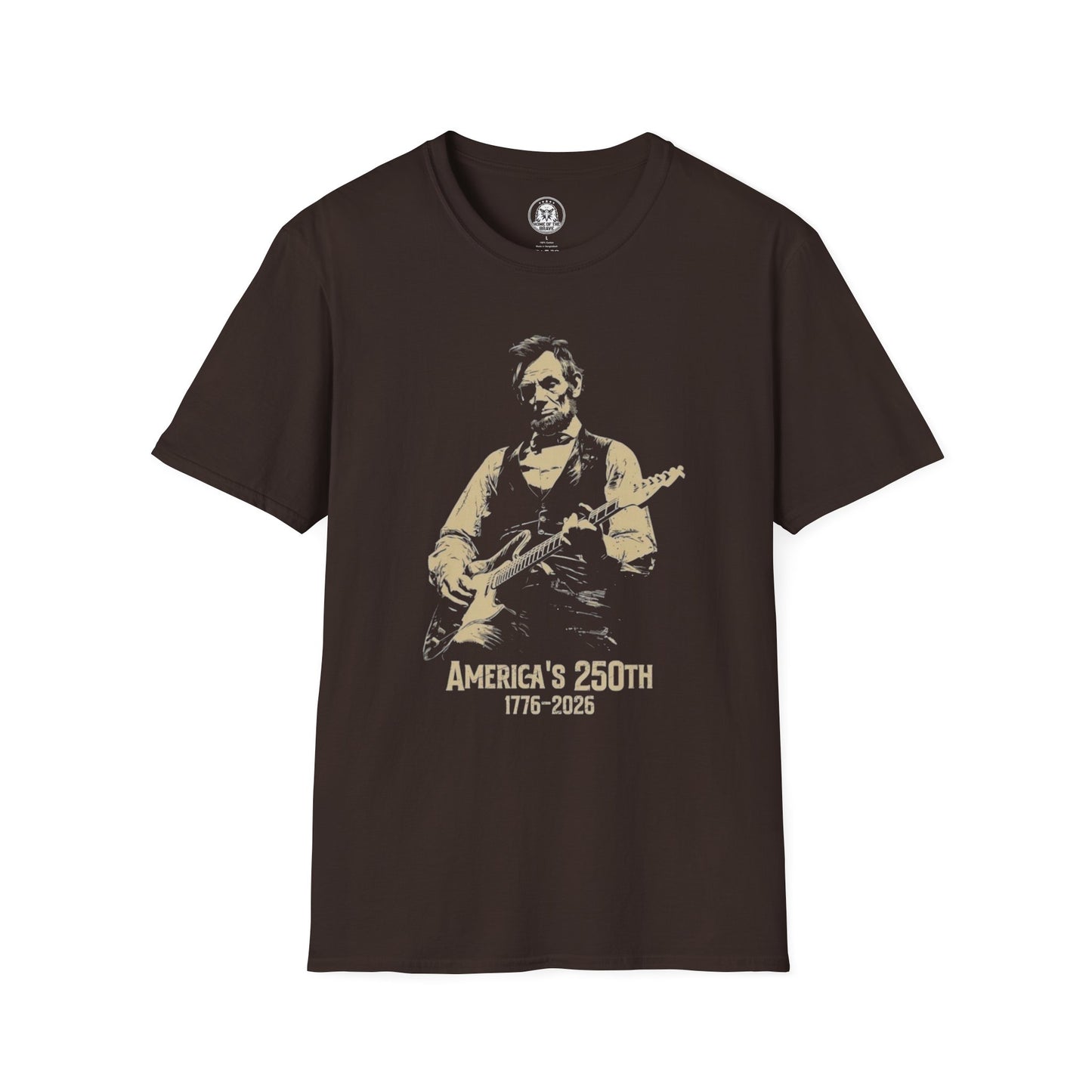 Lincoln Guitar T-Shirt — America’s 250th 1776–2026 Patriotic Tee