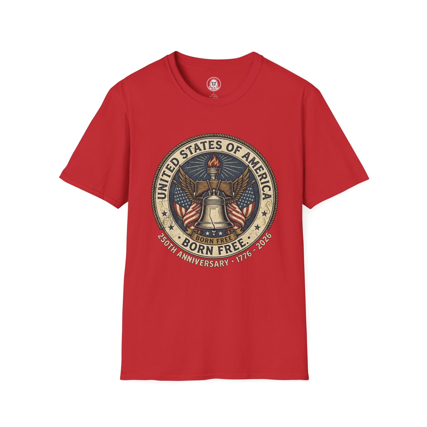 Liberty Bell Emblem T-Shirt — United States of America Vintage Flag Design