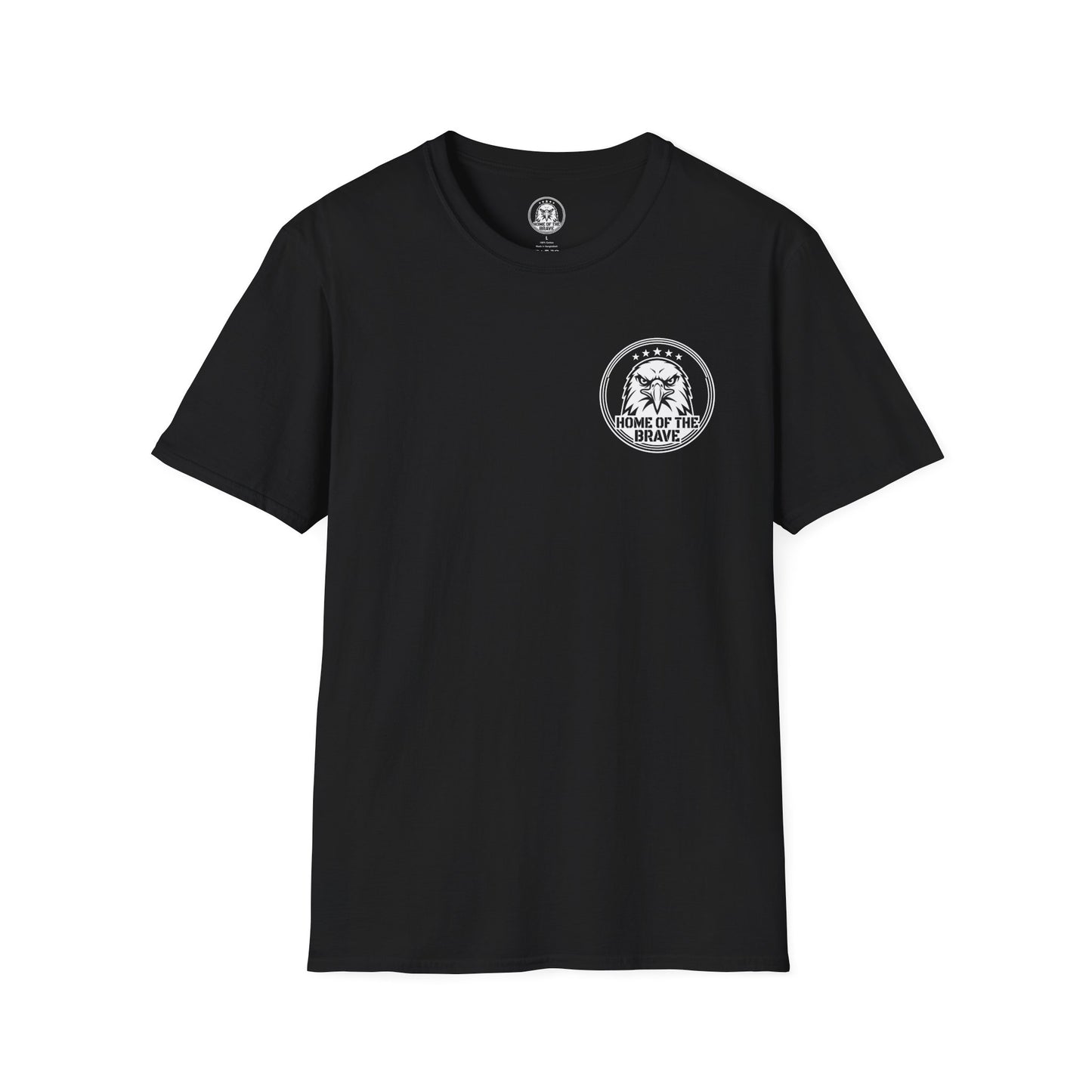 T-Shirt — 'Home of the Brave' Eagle Patriotic Graphic Tee