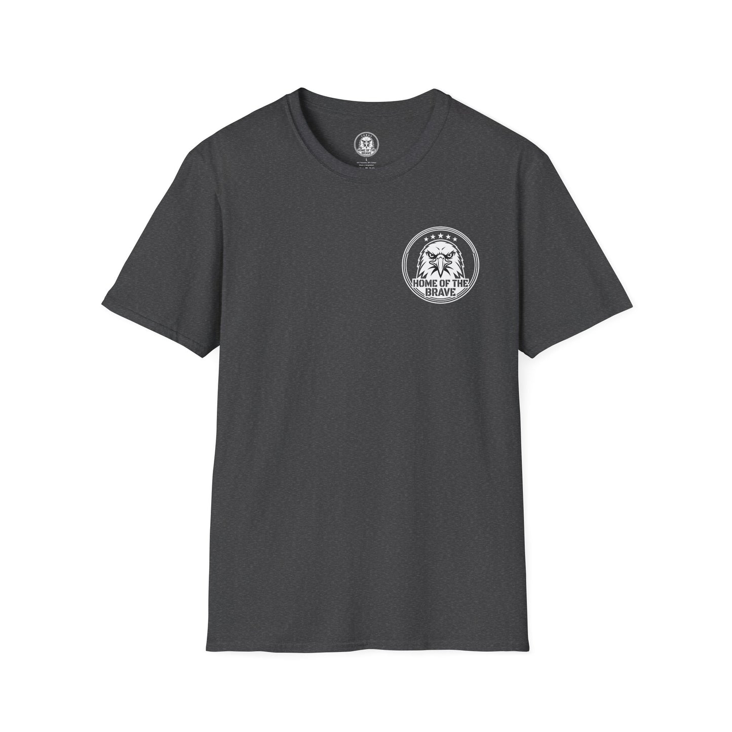 T-Shirt — 'Home of the Brave' Eagle Patriotic Graphic Tee