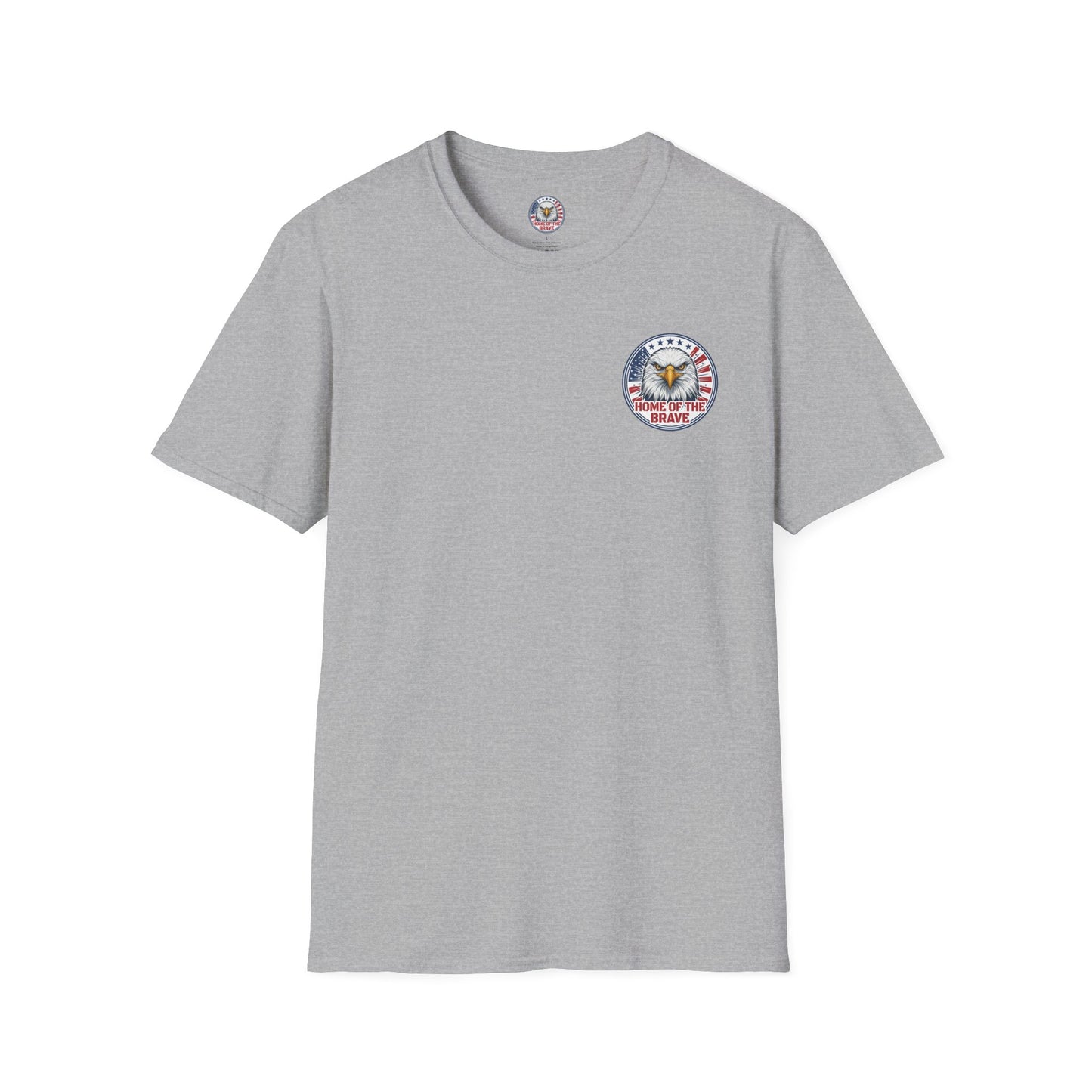 Home of the Brave Eagle T-Shirt — George & Ben Guitars Patriotic USA Flag Tee