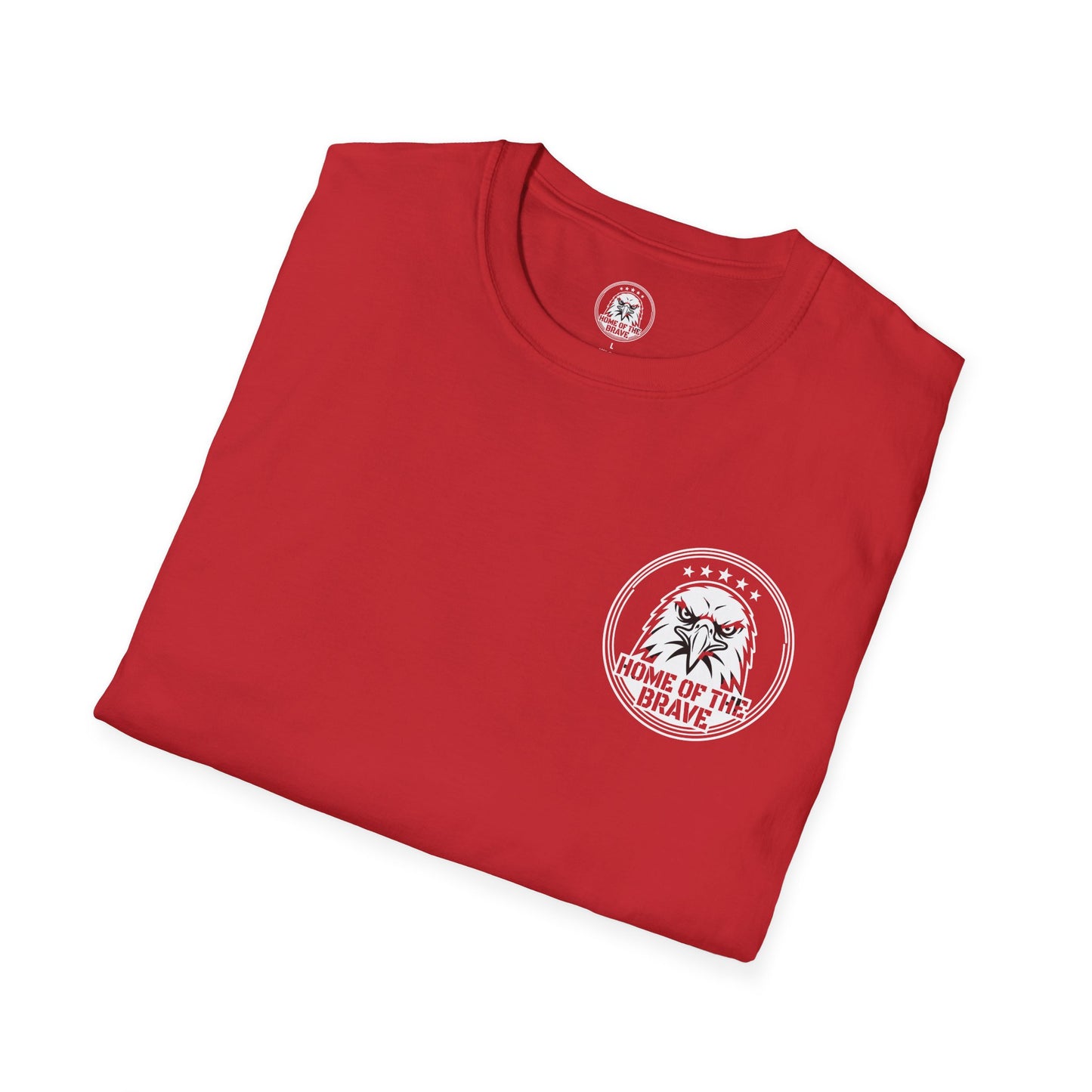 T-Shirt — 'Home of the Brave' Eagle Patriotic Graphic Tee