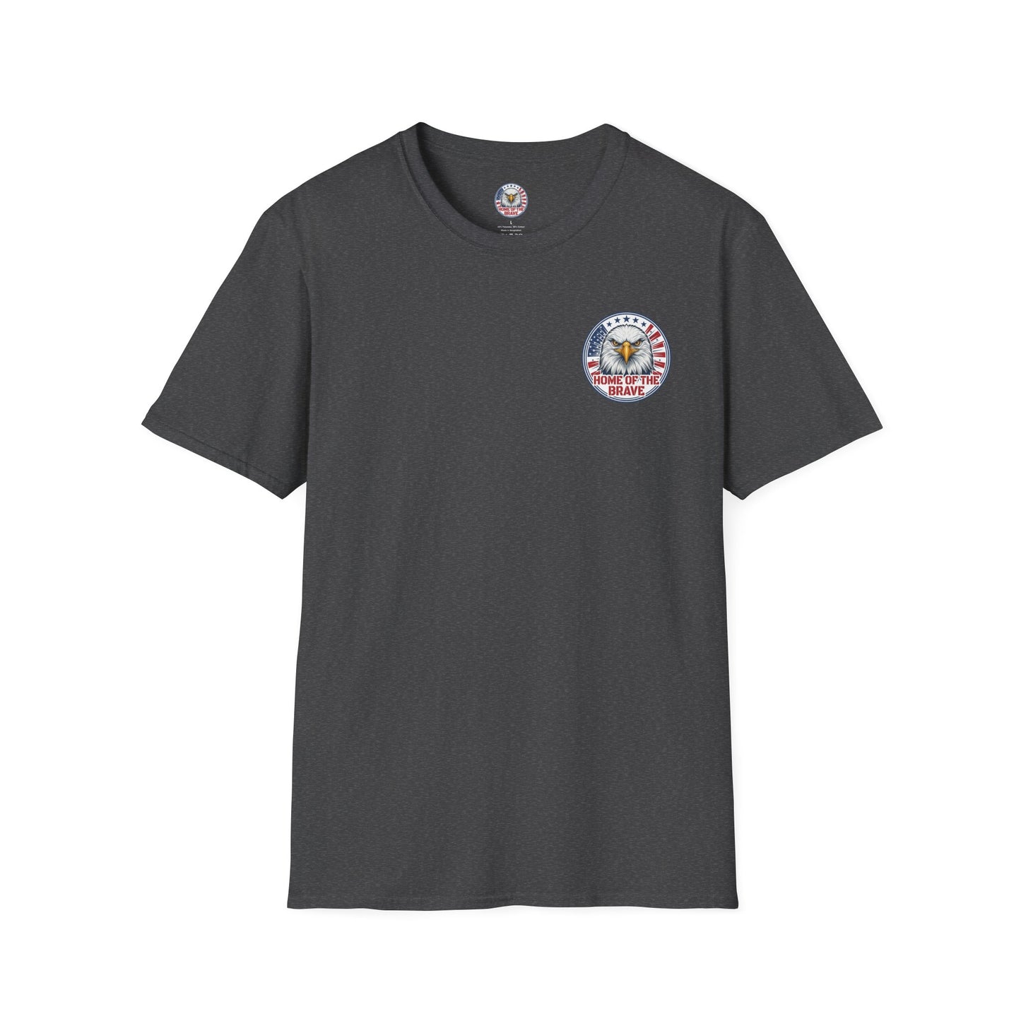 Home of the Brave Eagle T-Shirt — George & Ben Guitars Patriotic USA Flag Tee