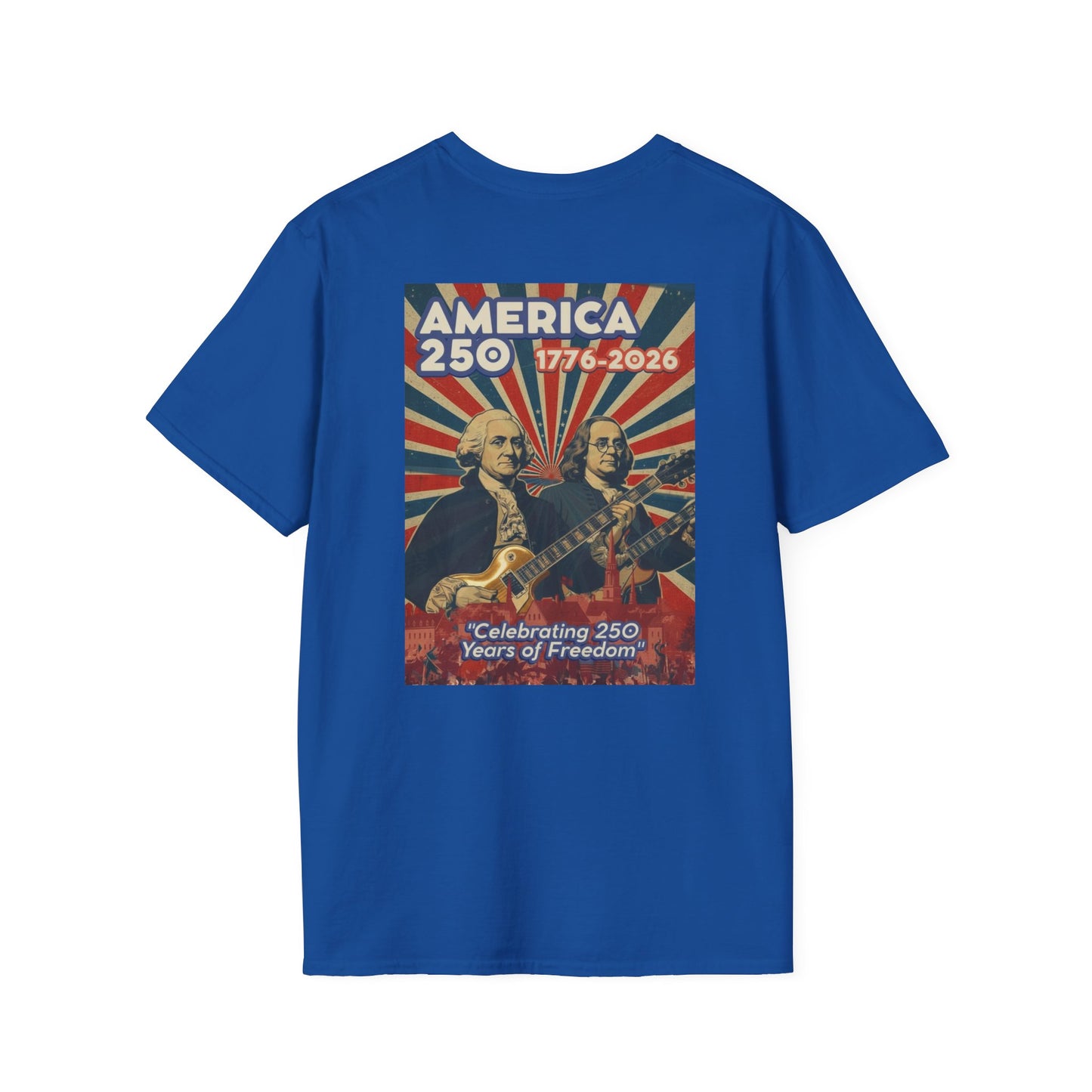 Home of the Brave Eagle T-Shirt — George & Ben Guitars Patriotic USA Flag Tee