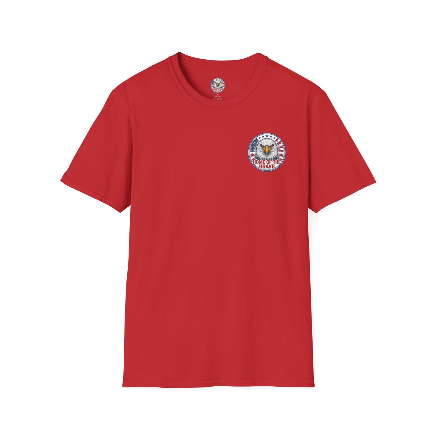 Home of the Brave Eagle T-Shirt — George & Ben Guitars Patriotic USA Flag Tee