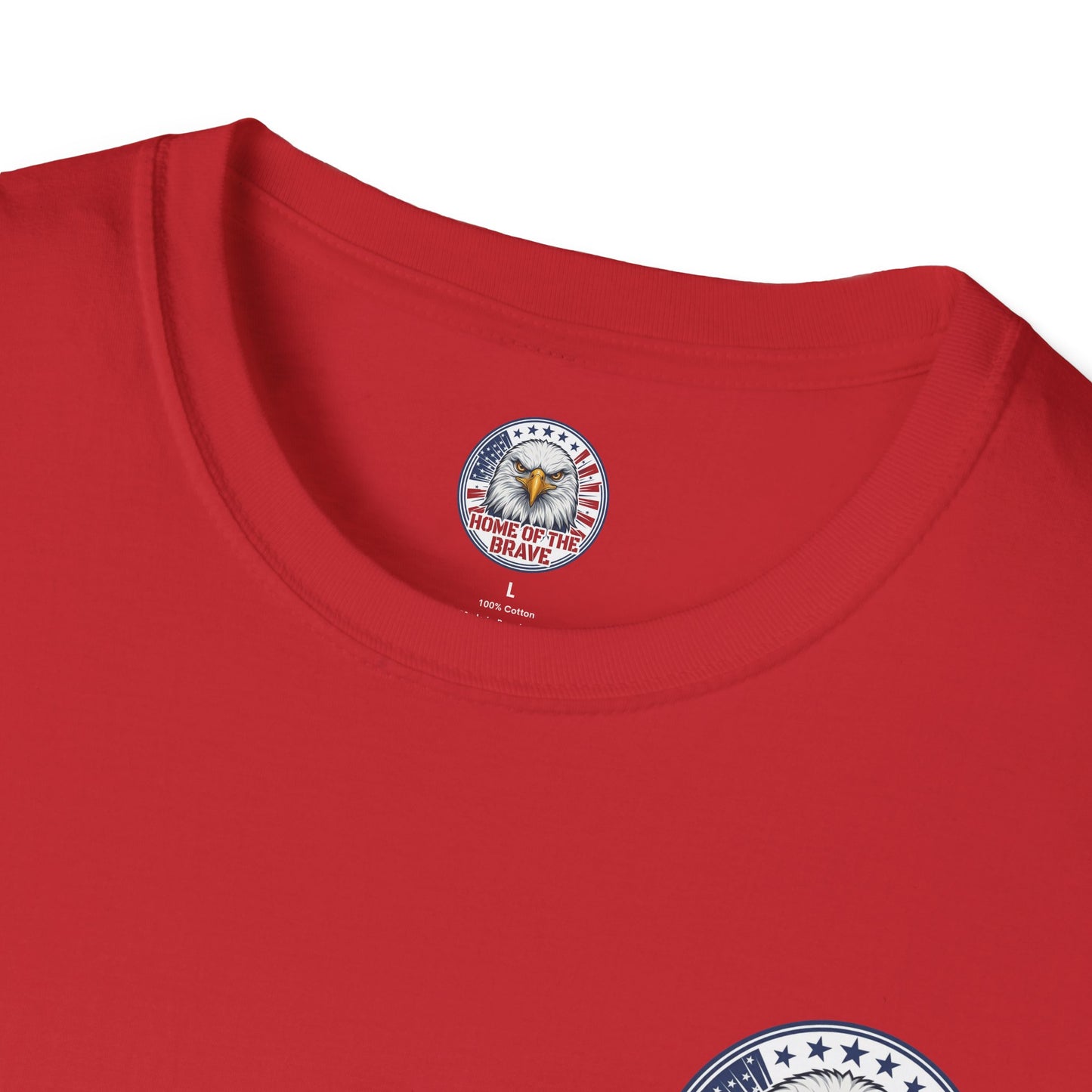 Home of the Brave Eagle T-Shirt — George & Ben Guitars Patriotic USA Flag Tee