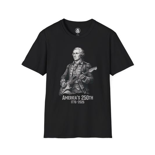 America's 250th T-Shirt — Patriotic George Washington Guitar Graphic (1776–2026)