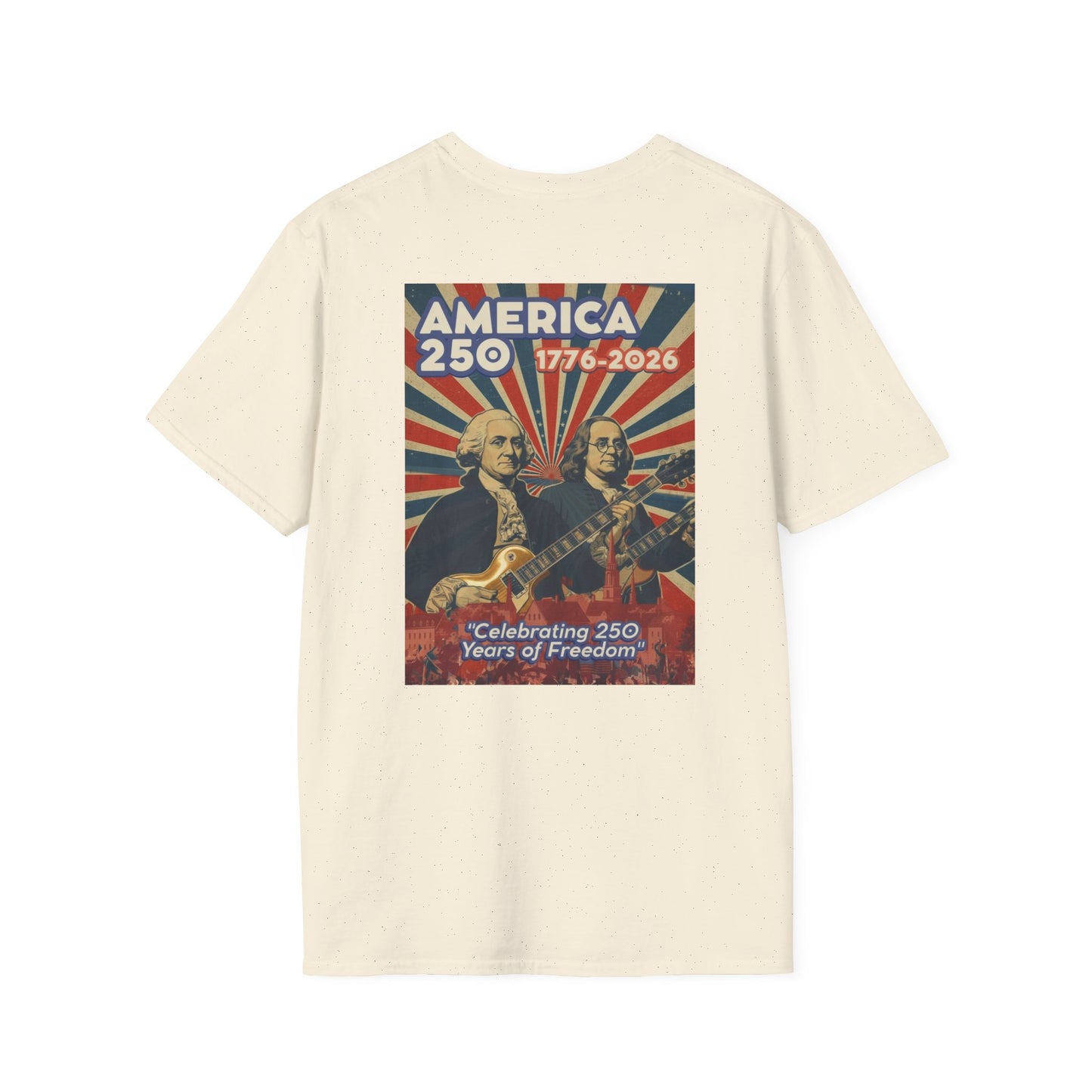 Home of the Brave Eagle T-Shirt — George & Ben Guitars Patriotic USA Flag Tee