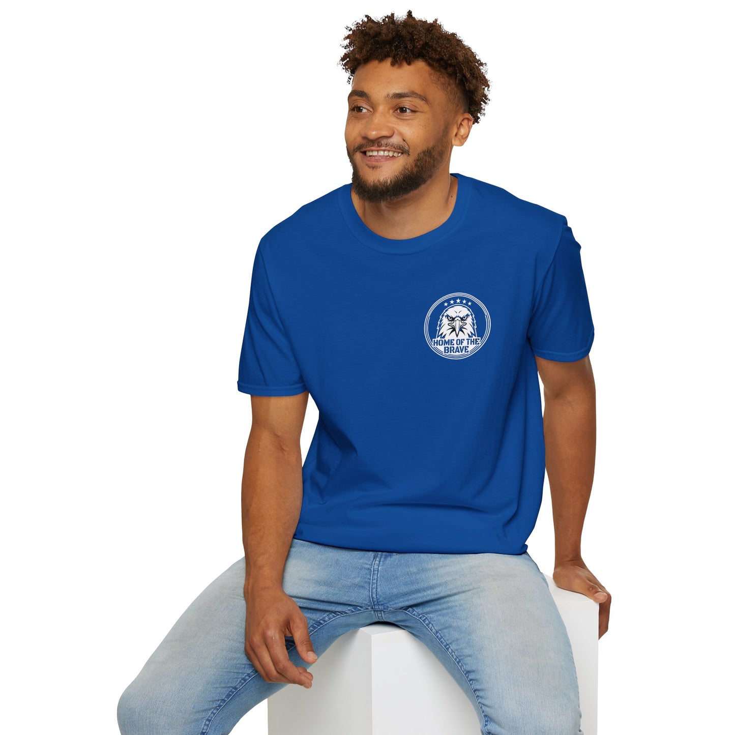 T-Shirt — 'Home of the Brave' Eagle Patriotic Graphic Tee