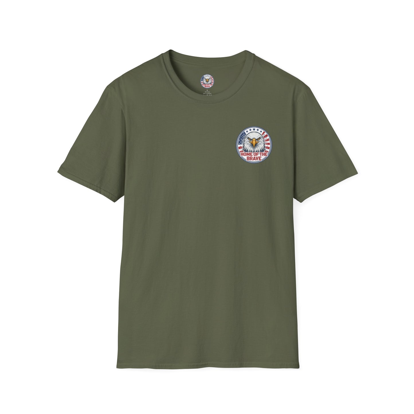 Home of the Brave Eagle T-Shirt — George & Ben Guitars Patriotic USA Flag Tee