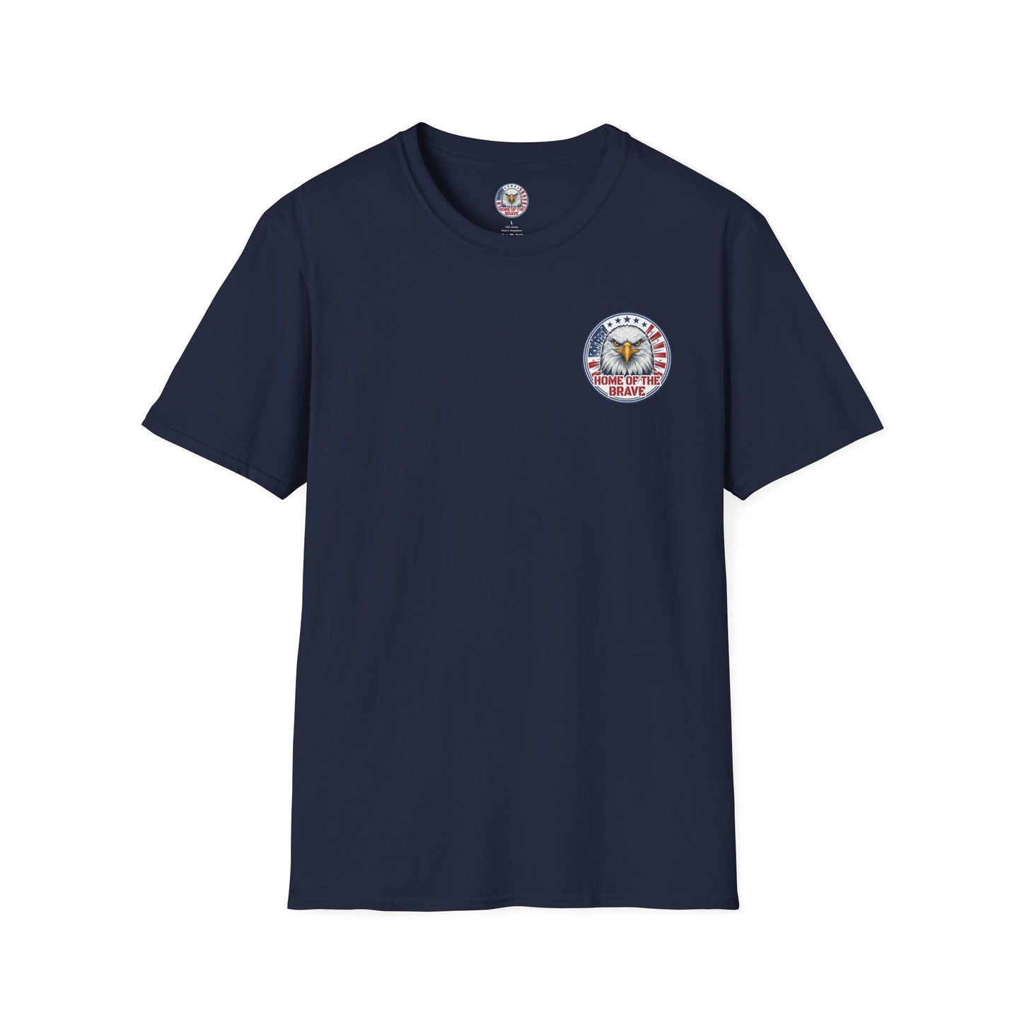 Home of the Brave Eagle T-Shirt — George & Ben Guitars Patriotic USA Flag Tee