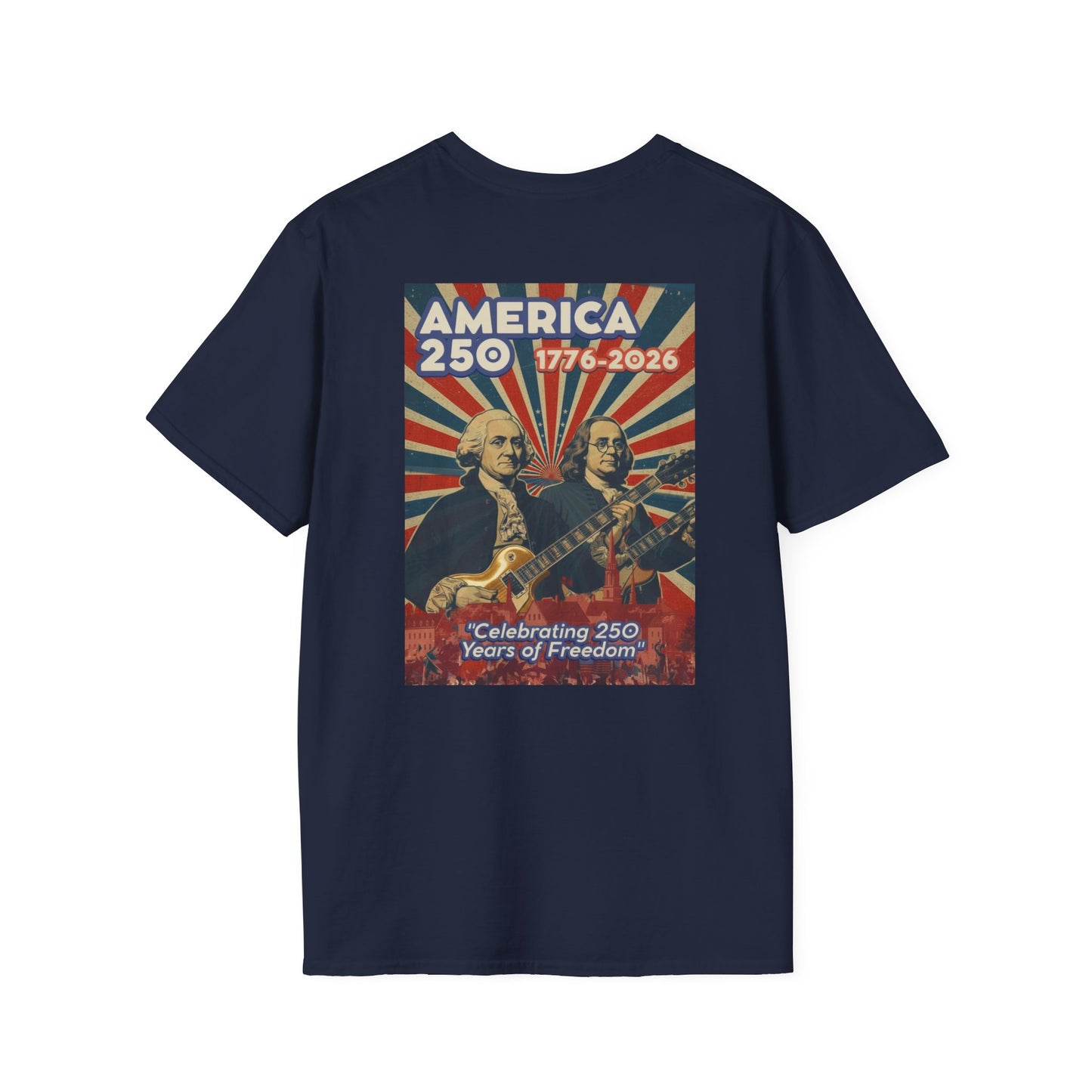 Home of the Brave Eagle T-Shirt — George & Ben Guitars Patriotic USA Flag Tee